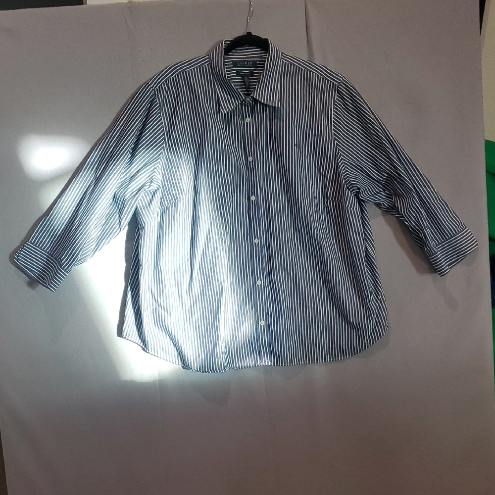 Ralph Lauren Black and White Striped Shirt